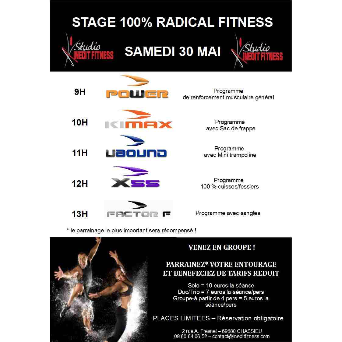 Stage 100 % Radical Fitness – samedi 30 mai