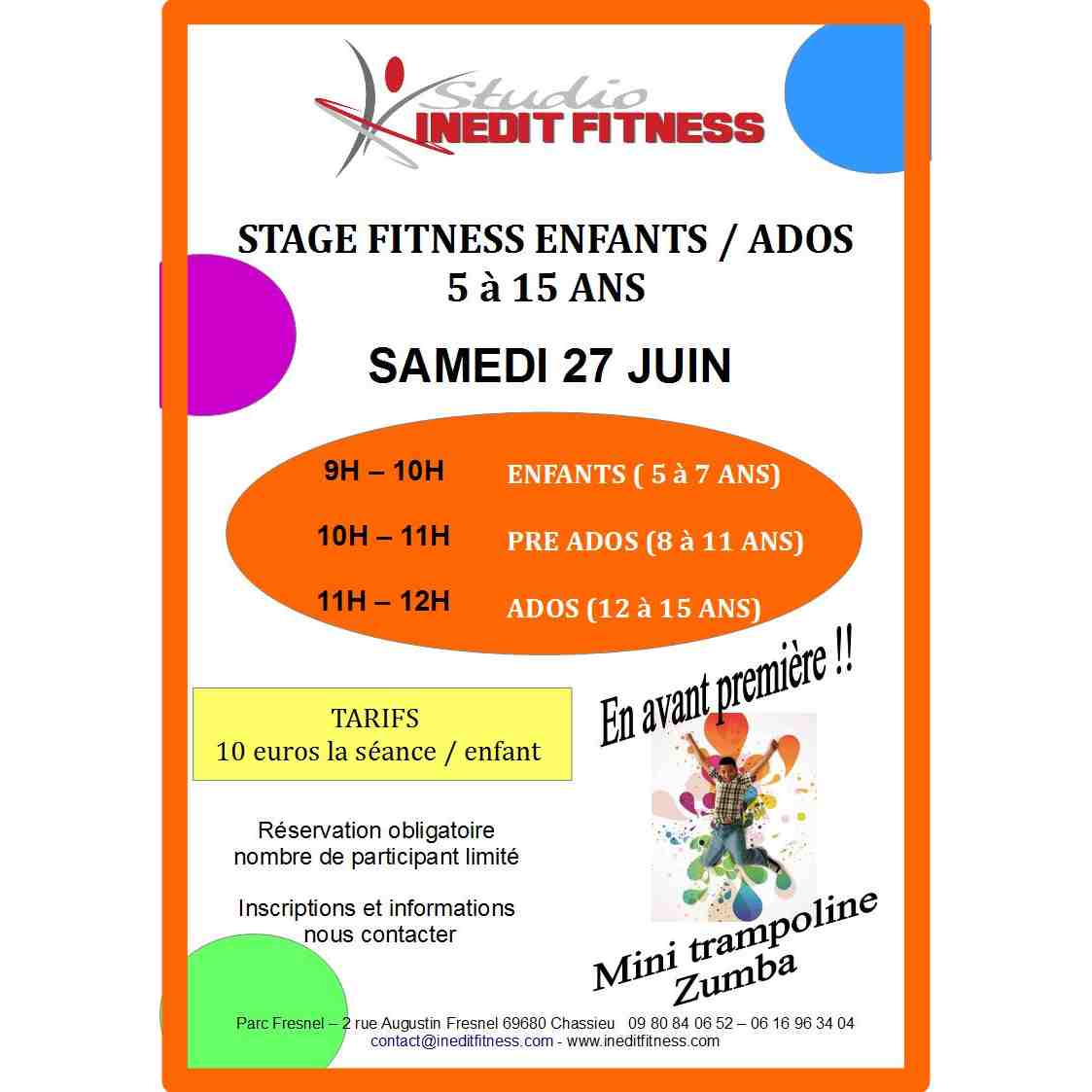 Stage fitness enfants – samedi 27 juin