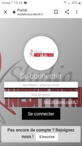 Se connecter en live à Inedit Fitness - Identifiant et mot de passe
