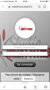 Se connecter en live à Inedit Fitness sous Apple - Identifiant et mot de passe