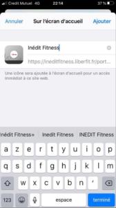 Se connecter en live à Inedit Fitness sous Apple - 3